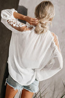 White Formal Invitation Lace Blouse