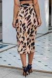 Leopard Print Wrap Skirt