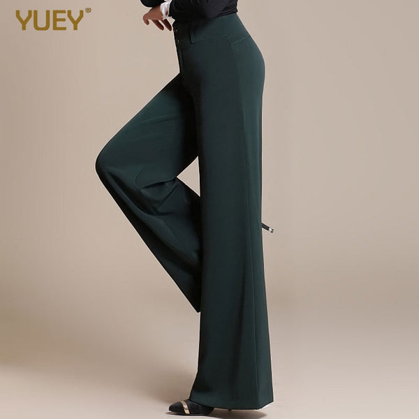 Hot Sale Brand Women High Waist Plus Size Wide Leg Pants For Fat Leg Big Hip Harem Straight Polyester Autumn Winter Pants 6XL