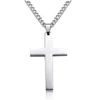 New Hot Sale Necklace for Men Jesus Crystal Cross Pendant Necklace Gold Silver and Black Cross Necklace Fashion Jewelry Xmas Ms