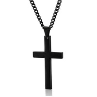 New Hot Sale Necklace for Men Jesus Crystal Cross Pendant Necklace Gold Silver and Black Cross Necklace Fashion Jewelry Xmas Ms