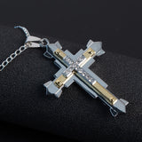 New Hot Sale Necklace for Men Jesus Crystal Cross Pendant Necklace Gold Silver and Black Cross Necklace Fashion Jewelry Xmas Ms