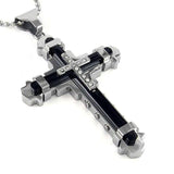 New Hot Sale Necklace for Men Jesus Crystal Cross Pendant Necklace Gold Silver and Black Cross Necklace Fashion Jewelry Xmas Ms