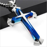 New Hot Sale Necklace for Men Jesus Crystal Cross Pendant Necklace Gold Silver and Black Cross Necklace Fashion Jewelry Xmas Ms