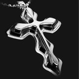 New Hot Sale Necklace for Men Jesus Crystal Cross Pendant Necklace Gold Silver and Black Cross Necklace Fashion Jewelry Xmas Ms